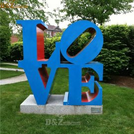 Industrial Style Monogram Metal Letter blue LOVE Art Sculpture for Decor DZM030