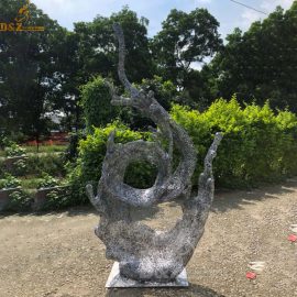 Large Famous Modern Abstract Stainless Steel Water Drops Sculpture water splash sculpture DZM 054