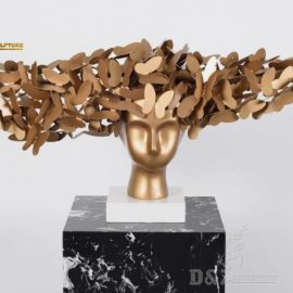 Manolo Valdés gold butterfly Mariposas Doradas sculpture for sale DZM 090