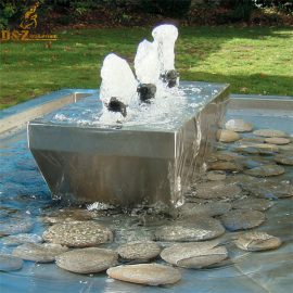 The most artistic metal fountain rectangular fountain for outdoor garden DZM 046