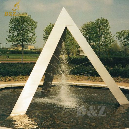 amazing fountain beautiful stainless steel fountain triangle fountain for sale DZM 043
