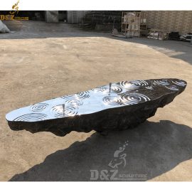 black metal coffee table modern furniture stainless steel coffee table for sale DZM 098