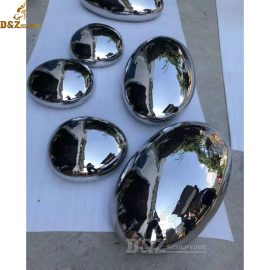 modern sculpture metal stone sculpture mirror finishing sculpture DZM 113