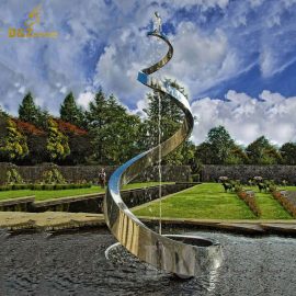 outdoor fountain metal Spiral fountain sculpture garden fountains for sale DZM 035