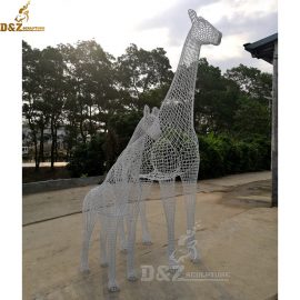 wire animal sculpture metal sculpture for garden DZM 075