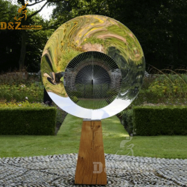 'Halo (Big Circular Round Polished stainless Steel sculpture)' by Thomas Joynes DZM 220