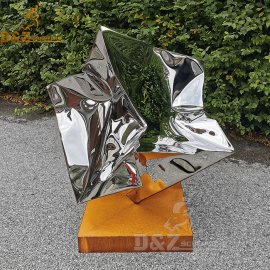 abstract modern sculpture square sculpture for garden DZM 167
