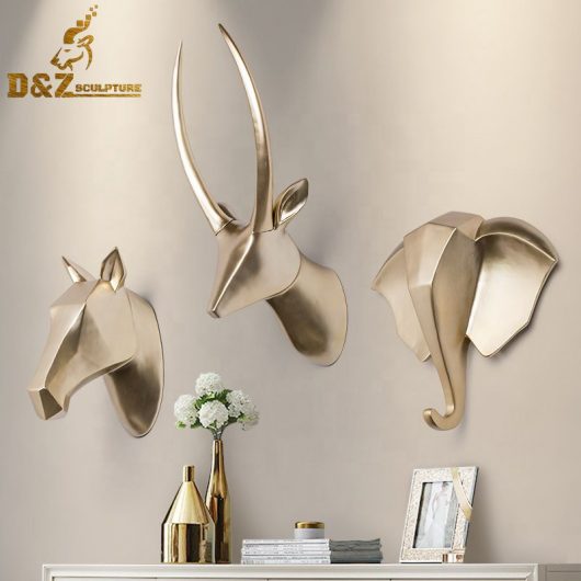 animal head sculpture decor 3D model metal wall decor DZM 224