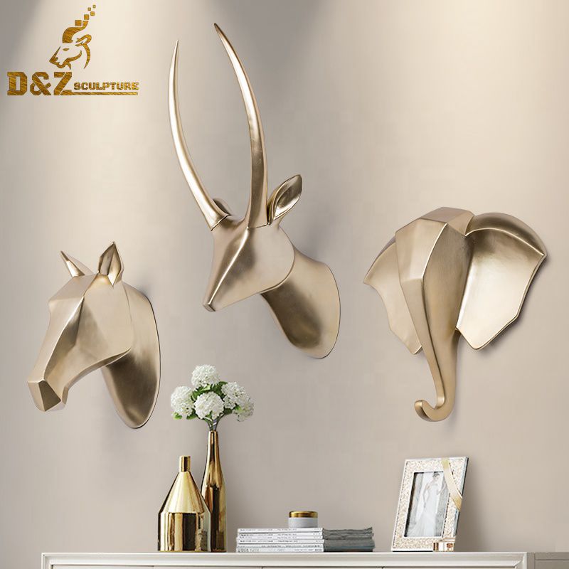 animal head sculpture decor 3D model metal wall decor DZM 224