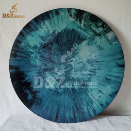 custom wall sculpture decor blue and green wall disc sculpture DZM 236