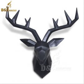 deer head wall decor art black deer head for wall sculpture DZM 238