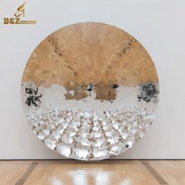 disc modern sculpture art wall decor mirror finishing DZM 225