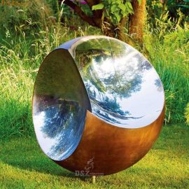 garden sculpture cotern steel sculpture sphere corten sculpture DZM 184
