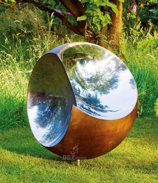garden sculpture cotern steel sculpture sphere corten sculpture DZM 184