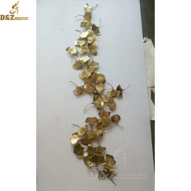 gold leaf sculpture Ginkgo biloba sculpture for wall decor DZM 126