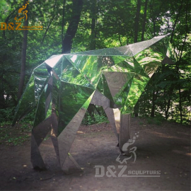 life size geometric animal sculpture wolf sculpture for sale DZM 161