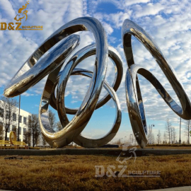 metal abstract circle sculpture for garden DZM 169