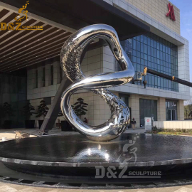 metal number 8 sculpture stainless steel sculpture mirror finishing absract sculpture DZM 164