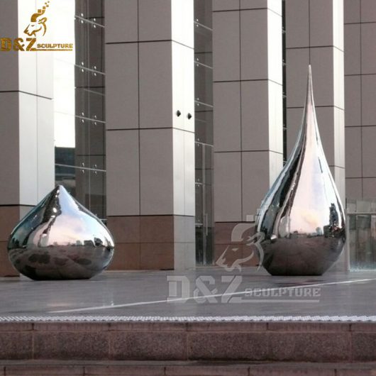 stainless steel water drop sculpture art sculpture artist DZM 216