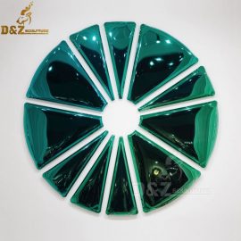 the nucleus mirror by zieta-Gessato stainless steel sculpture for wall decor DZM 245