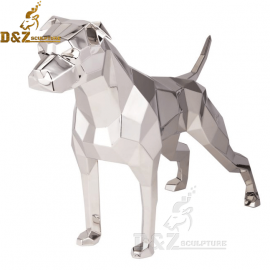the sit dog sculpture for sale geometric animal sculpture for garden DZM168