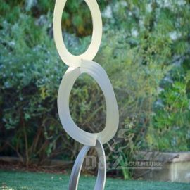three circle sculpture metal brushed sculpture for sale DZM 209
