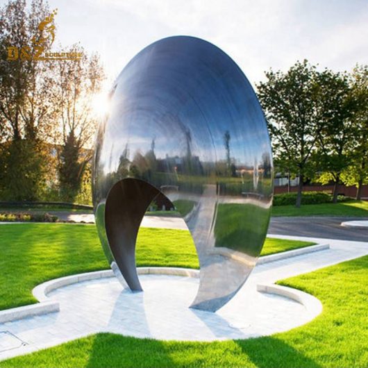 Outdoor Garden Large Abstract Stainless Steel Mirror Sculpture DZM 278