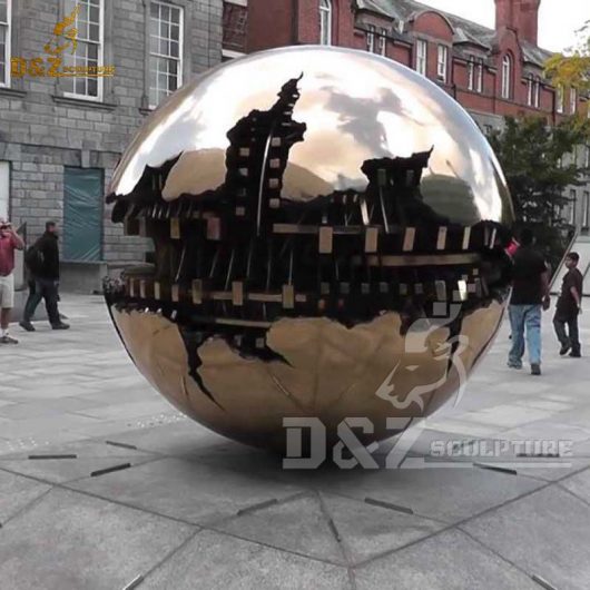 a sphere metal decorative sculpture large sculpture for sale DZM 389