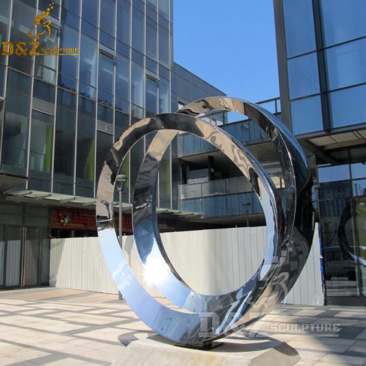 circle with circle metal abstract sculpture for sale DZM 296
