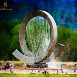 fountain sculpture design for pond outdoor statue water fountain DZM 335