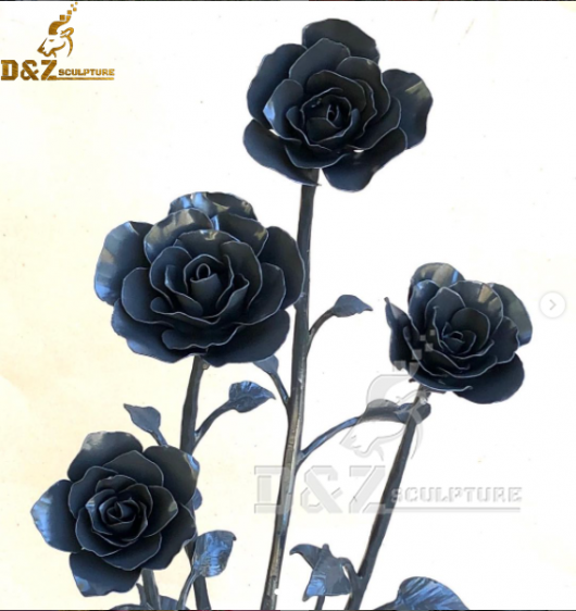 hand made design flower stainless steel sculpture for sale DZM 423