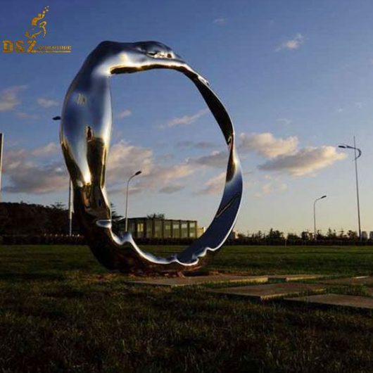 metal art circle sculpture for lawn ornament modern sculpture DZM 290