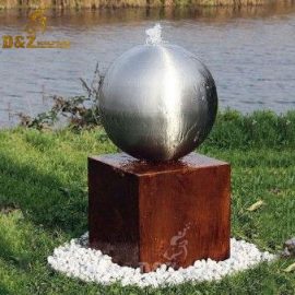 metal fountain sculpture water design for garden decor DZM 337