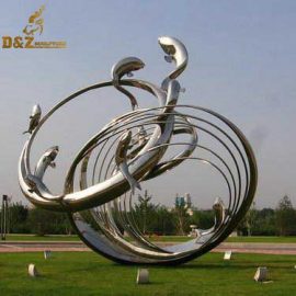 metal sculptures for home decorative modern stainless steel sculpture modernDZM 262