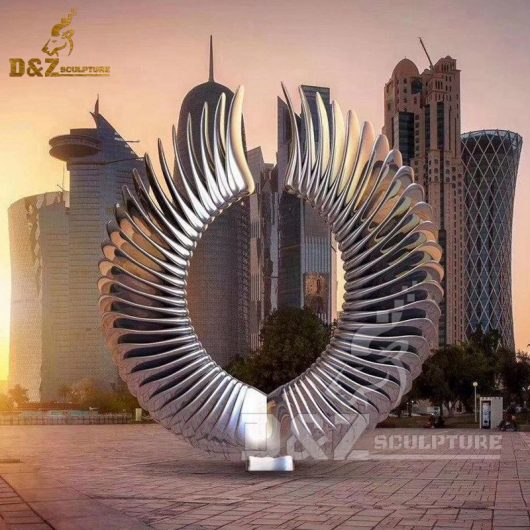 modern metal sculpture stainless steel garden decorative DZM 328