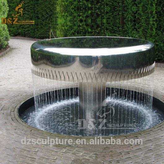 outdoor metal fountain stainless steel pool fountain pond fountain water feature DZM 367