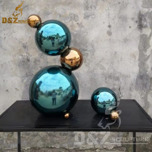 rolling ball sculpture for sale stainless steel mirror finishing ball for decor DZM 425