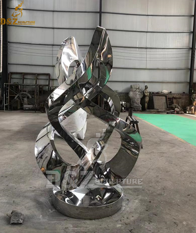 abstract sculpture stainless steel modern sculpture for decor