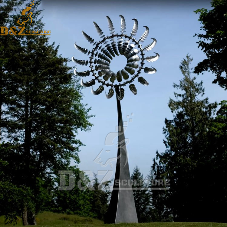 hot sale giant outdoor modern metal sculpture art stainless steel kinetic wind sculpture