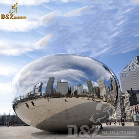 metal art ball sculpture for garden decor mirror finishing surface for sale DZM 437