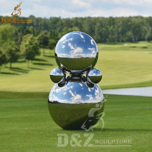 outdoor metal garden spheres stainless steel ball sculpture for decor DZM 440