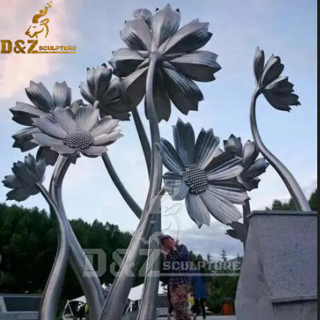 a set for metal yard art sunflower garden art gaint sculpture outdoor decorative DZM 459 (1)