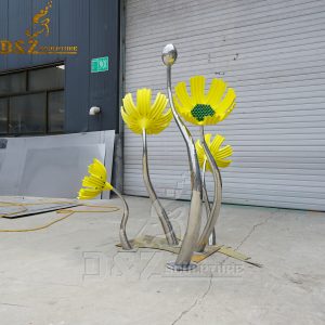 a set for metal yard art sunflower garden art gaint sculpture outdoor decorative DZM 459 (5)