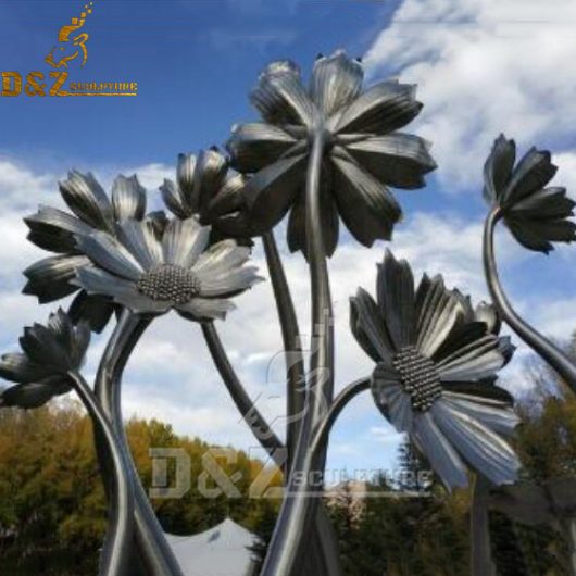 a set for metal yard art sunflower garden art gaint sculpture outdoor decorative DZM 459 (8)