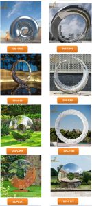 outdoor stainless steel mirror shiny modern art sculpture city decorative DZM 480