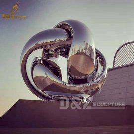 art abstract ball metal sculpture for garden decor stainless steel custom made DZM 453