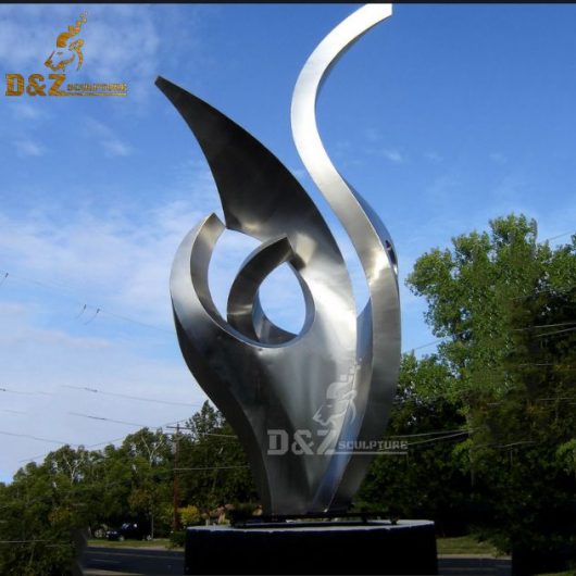 art abstract mirrror finishing stainless steel modern sculpture for garden DZM 456