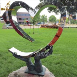 large art abstract modern sculpture stainless steel sculpture metal custom art DZM 468