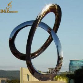 large stainless steel art modern city outdoor mirror finishing sculpture DZM 479