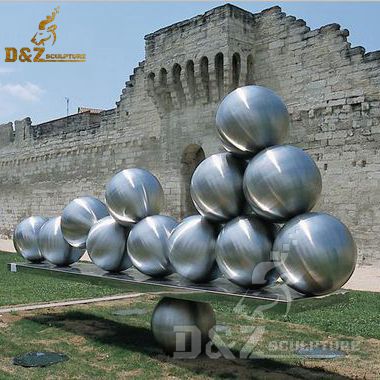 outdoor modern large ball sculpture stainless steel abstract sculpture DZM 442